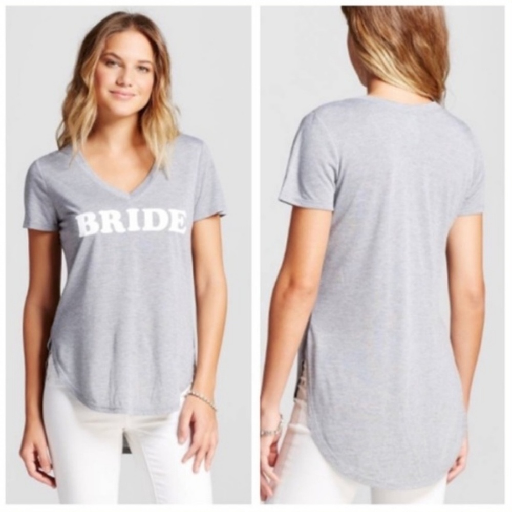 Modern Lux | gray "bride" vneck tee